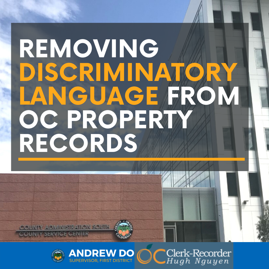 Removing Discriminatory Language in OC Property Records