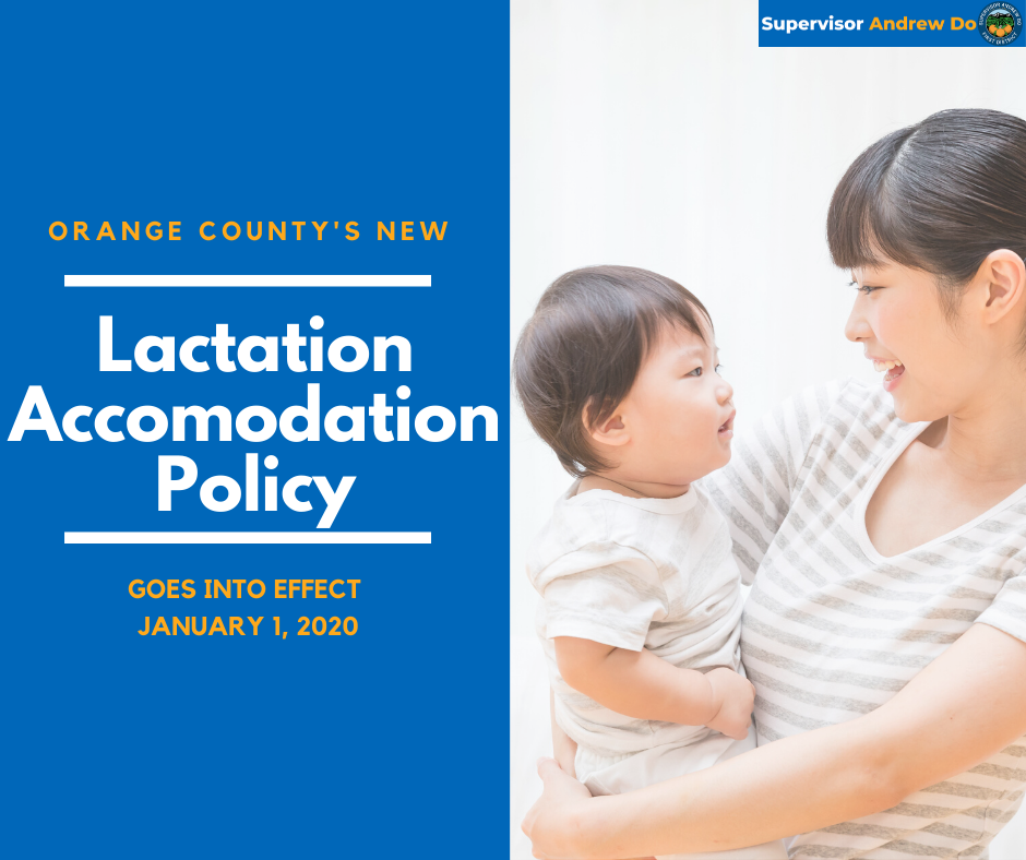 Orange County Will Provide Lactation Rooms in County Facilities Starting in 2020