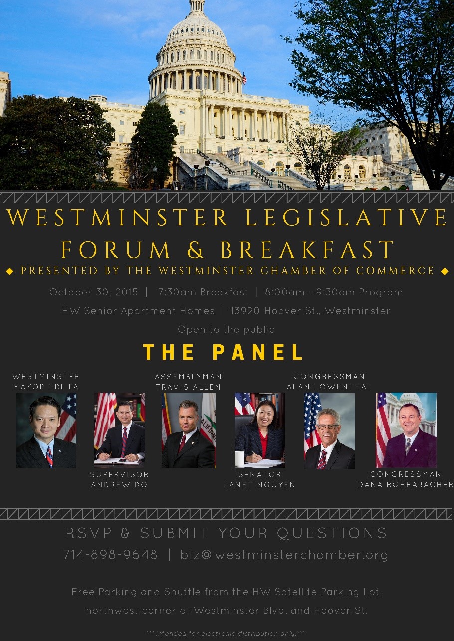 Westminster Legislative Forum & Breakfast